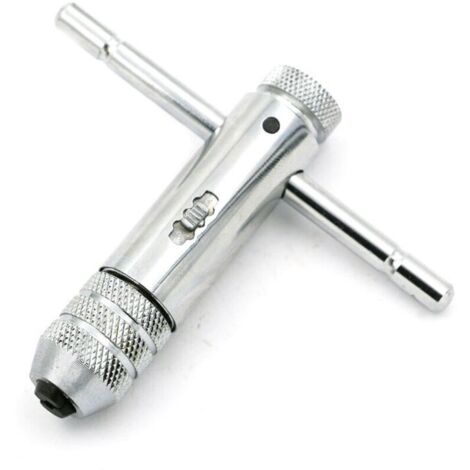 Taraud Rglable Rochet Robinet Cl T-Poigne M5-M12Capacit Robinet Fraise Cl Cliquet Taraudage 120mm Corps