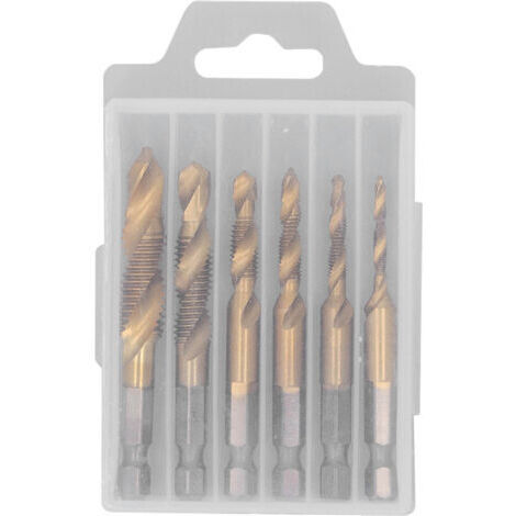 Tarauds filetés HHS, filetage fin, résistance à l'usure, taraud à vis pour le perçage et le taraudage, 6 pièces