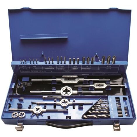 Coffret de Tarauds et Filières BGS TECHNIC - 32 pièces - Acier à outils  GCr15 - M3 à M12 - Cdiscount Bricolage