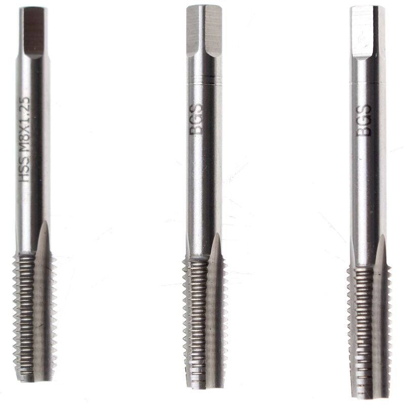 Oc-pro - jeu de tarauds pré-taraud et filière hss-g M8 x 1,25 3 pièces bgs 934