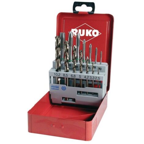 Tarauds machine HSSCo 5 14 pièces M3-M12, forme B