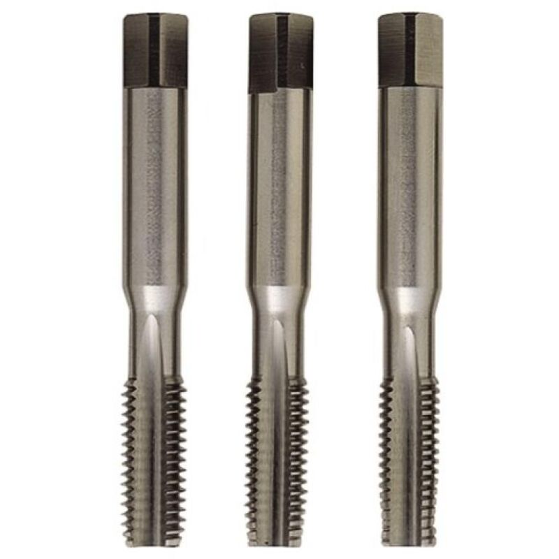 Tarauds type 003 hss, bouts pointus, diamètre 6 mm, pas 1,00 mm, jeu de 3 tarauds Tivoly