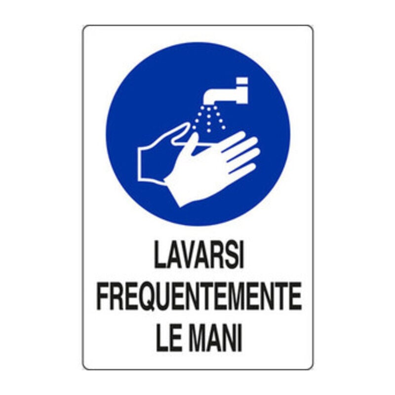 Image of Targa 20X30 'lavarsi frequentemente le mani'. Prezzo per 1 pezzo.