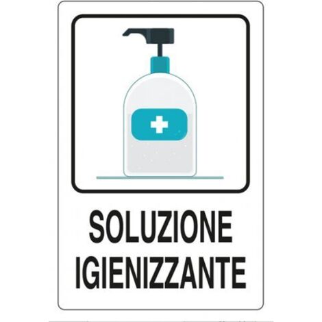 TARGA ADES.  20X30 SOLUZIONE IGIENIZZANTE 10 PZ