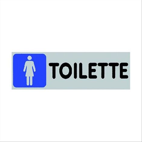 Targa cartello etichetta targhetta adesiva segnaletica toilette donna bagno wc
