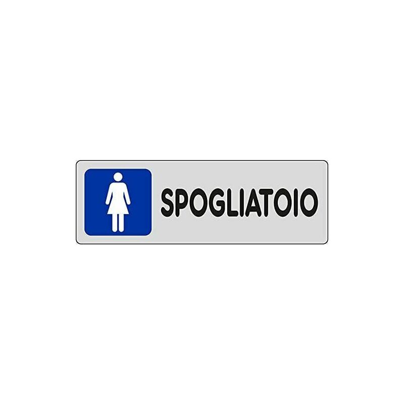 Image of Casc - Targa cartello targhetta adesiva 150x50mm spogliatoio donna 15909730