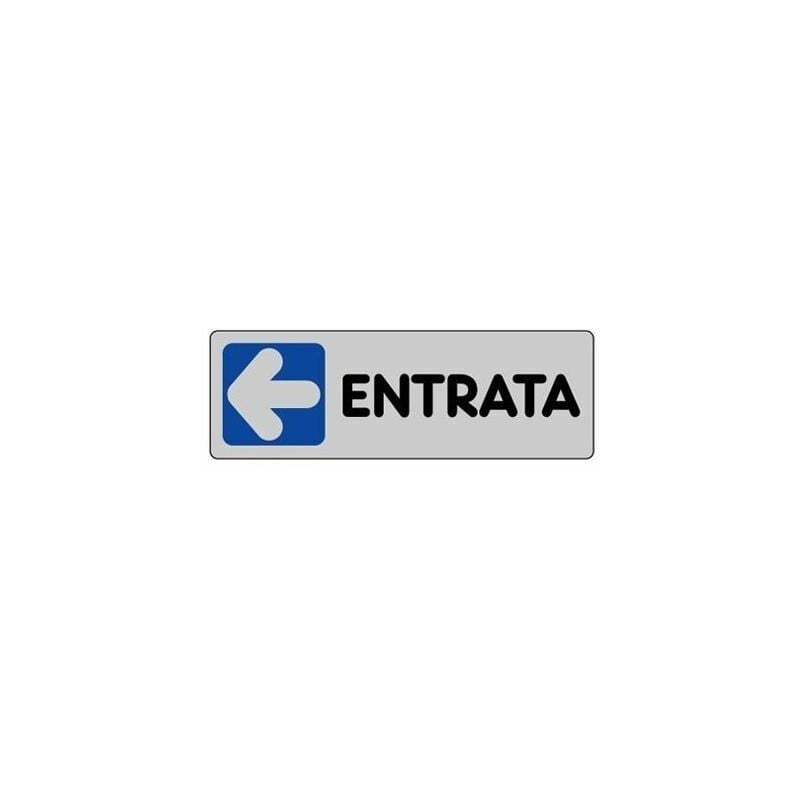 Image of Targa cartello targhetta adesiva entrata sx