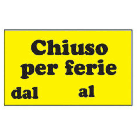 Targa eco, chiuso per ferie