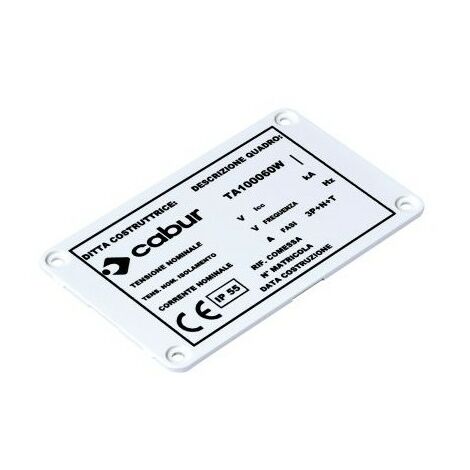 Targa identificativa per quadri, formato 100×60mm  CBRTA100060