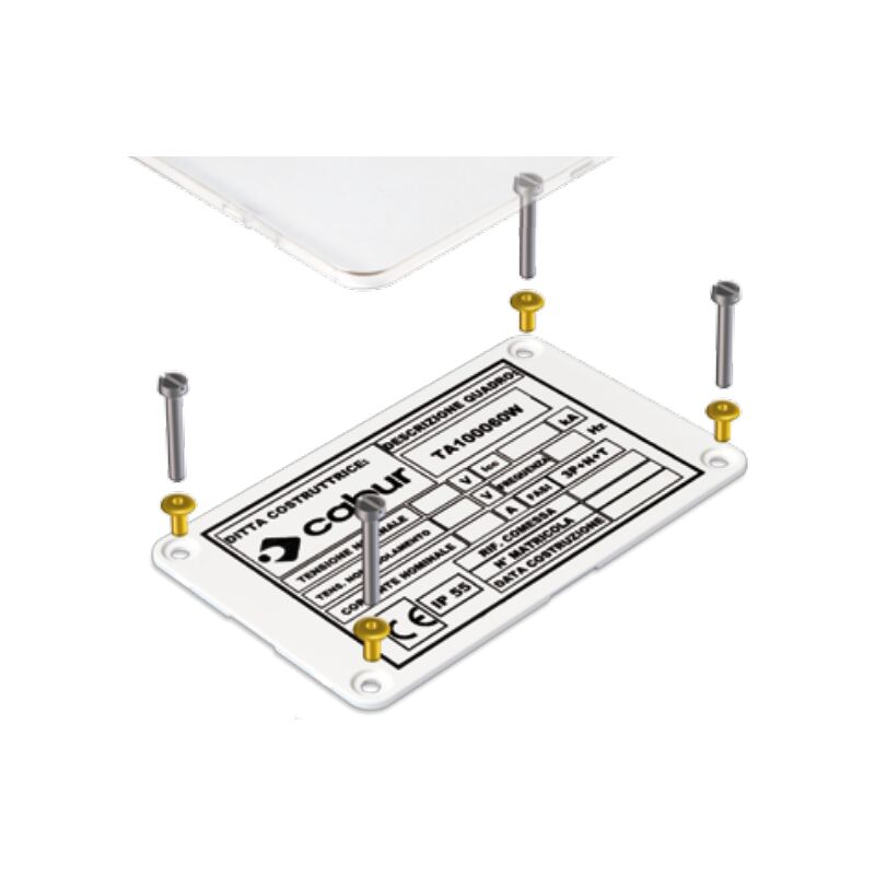 Targhette quadri elettrici targa identificativa