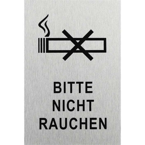 Targa per porta in alluminio bitte nicht rauchen 150x100mm
