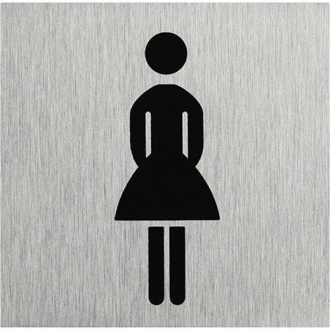 Targa per porta in alluminio "pittogramma signore" 60x60mm