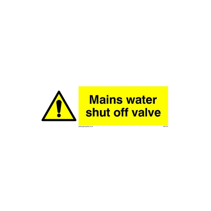 Targa per valvola di chiusura dell'acqua di rete