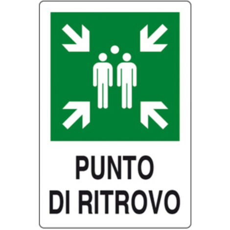 Targa Punto Di Ritrovo 300X200 Alluminio Norma Eu