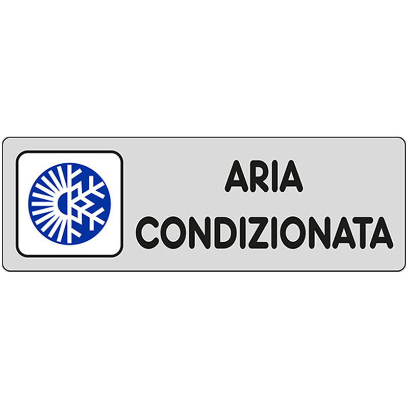 Image of Cartello in Carta Autoadesiva 15x5 cm - aria condizionata