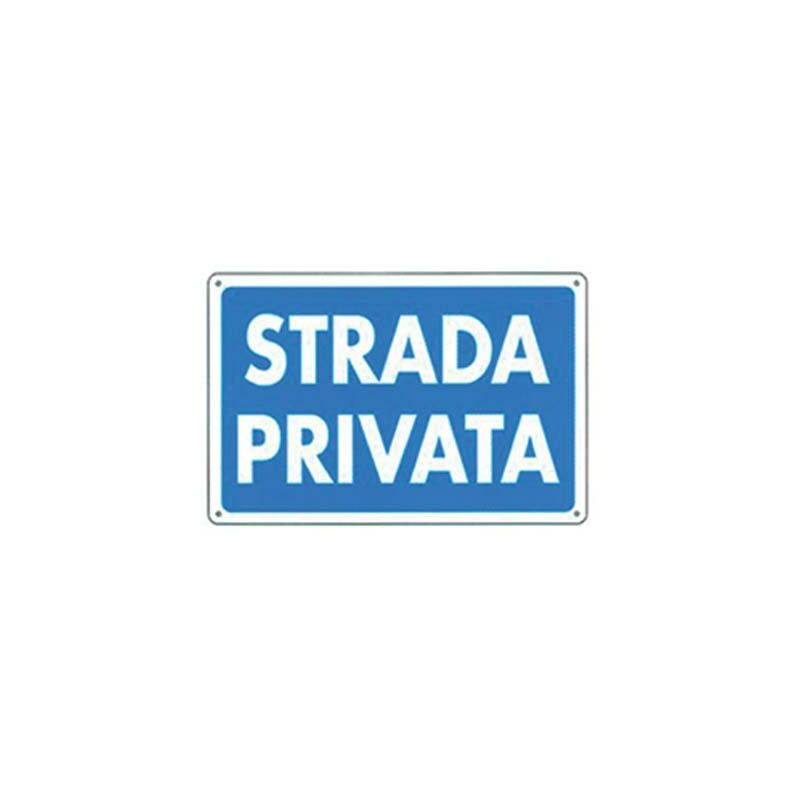 Image of Targa segnaletica strada privata pp cm 20x30 (10 pezzi)