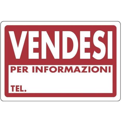 Targa segnaletica vendesi - Ideale per immobili e proprietà