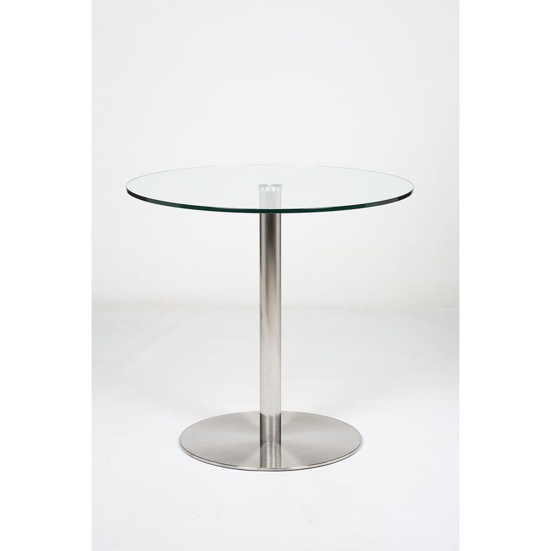 Target 80cm Round Steel and Glass Dining Table