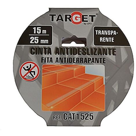 TARGET cinta adhesiva antideslizante translucido 25mmx15m , Cinta adhesiva antideslizante translúcido 25mm x 15mLa cinta adhesiva antideslizante trans