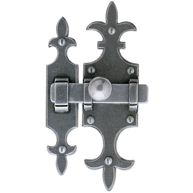 Bouvet - Targette à pêne plat rustique 679 epoxy gris T33C6R