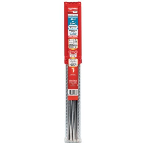 Targettes Sans Plomb, 90% Etain, 10 % Zinc D8, longueur 440mm, Etui 20 pcs GUILBERT EXPRESS - 1936