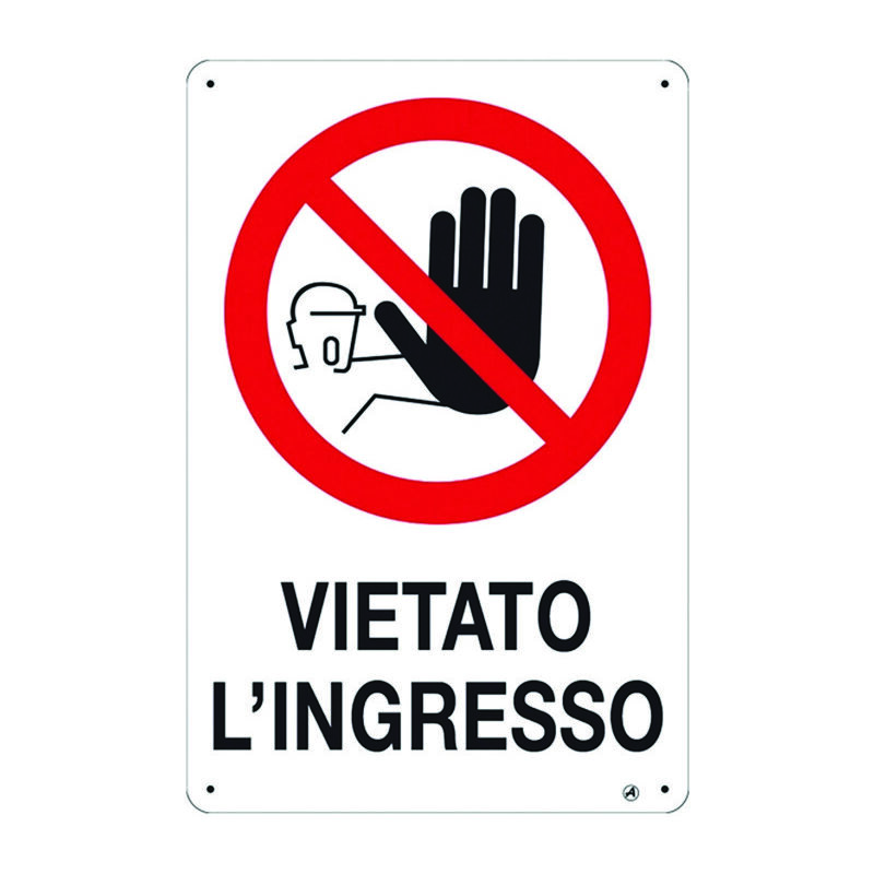 Image of Cartello vietato l'ingresso - cm.20x30h.