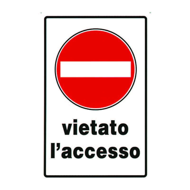 Image of Cartello vietato l'accesso - cm.20x30h.
