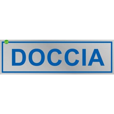 Targhetta adesiva 3M doccia 15 x 5 x 0,5 cm