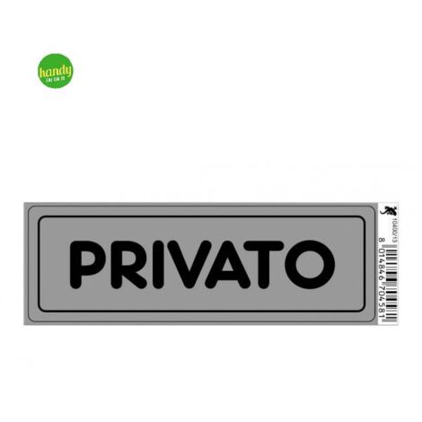 Targhetta adesiva 3M privato 15 x 5 x 0,5 cm