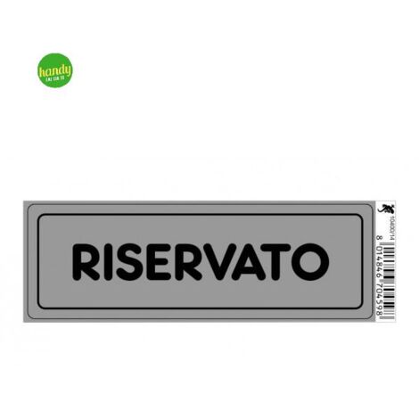 Targhetta adesiva 3M riservato 15 x 5 x 0,5 cm
