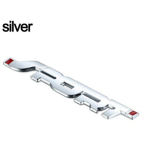 Targhetta adesiva scritta "SPORT" in rilievo metal 3D Colore - Grigio
