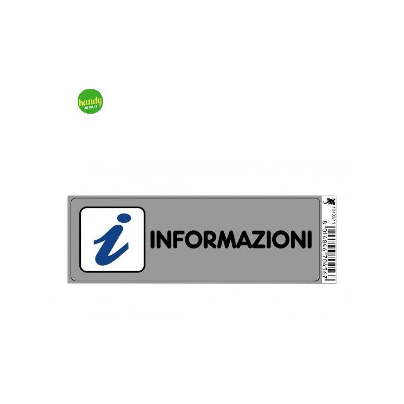 Targhetta Adesiva Tre Emme Informazioni 15 X 5 X