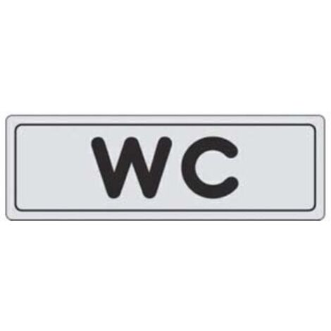 TARGHETTA ADESIVA WC- - cm.15X5h. - 10 pezzi
