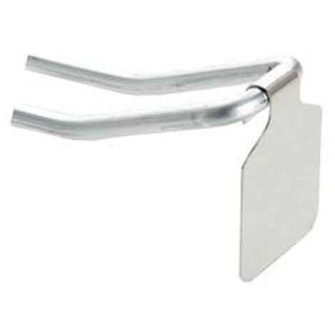 Targhetta porta etichetta in acciaio per ganci doppi - mm 28x30 - 50 pz
