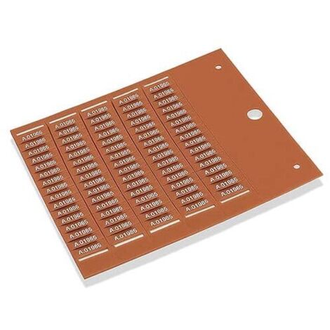 Targhetta segnacavo su scheda per tubetti PMF 4x10mm marrone halogen free