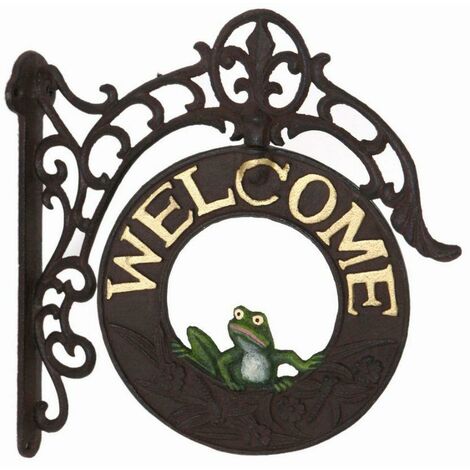 Targhetta welcome ghisa c/rana cm 17