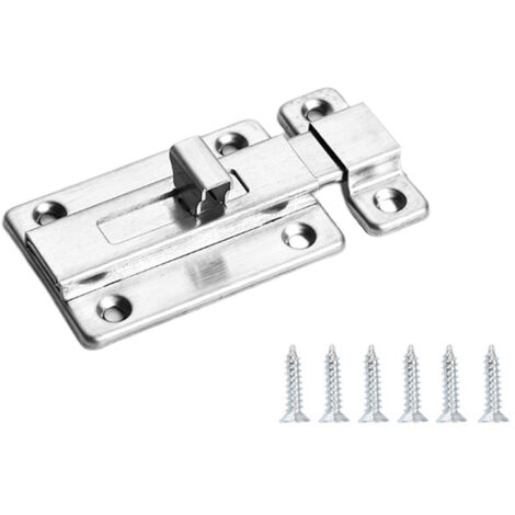 Targue de porte en acier inoxydable Targue de porte en acier inoxydable 2"/3"/4" - Verrou à glissière robuste pour sécurité