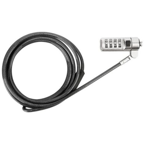 Targus ASP66GLX-S - Luce Nera - Cavo di Sicurezza con Combinazione a Incastro Noble Wedge per Laptop - Lunghezza 165 m - Peso 136 g