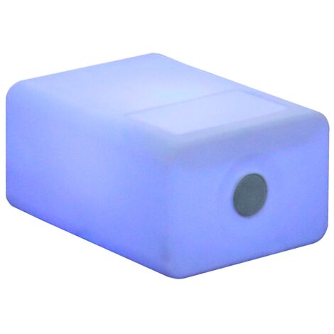 TARIDA TAB 30 PLAY Mesa de centro de 30 cm con luz y altavoz Bluetooth con batería recargable. Luz RGB