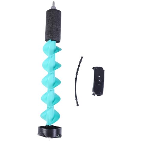 Tarière à glace de 5 pouces avec pointe de localisation, foret électrique flottant en Nylon pour l'hiver, couche épaisse d'eau profonde bleue