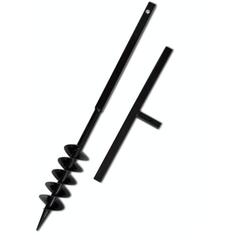 Bêche et Tarière Manuelle Acier Noir Jardin Multi-taille Multi Modèle vidaXL