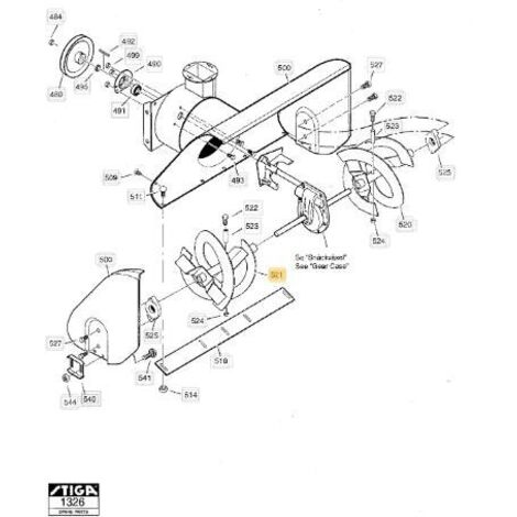 TARIÈRE DROITE 866 - 928 - 1174HST - 966D ORIGINAL STIGA - 1812-1454-01