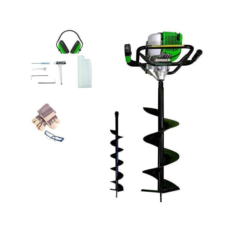 Kapotha - Foreuse Professionnelle à Essence 58cc 2,95cv + 2 Forets de 12 et 15cm K-AHD580S