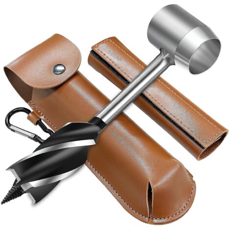 Tarière manuelle, tarière à bois Scotch Eye, outil de pion pour le camping et la survie, pour trous de piquets en bois dans un sac à dos.