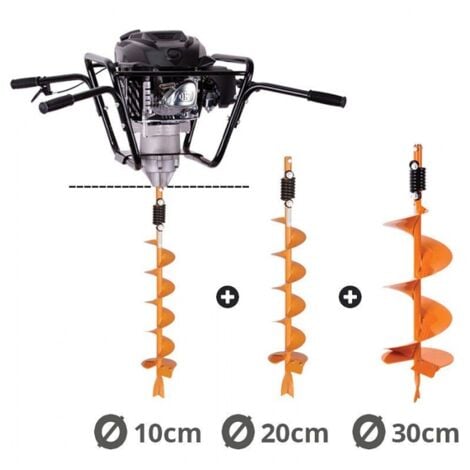 Tarière motorisée 4 temps 150 cm3 mèches 10-20-30cm Villager VPH 170