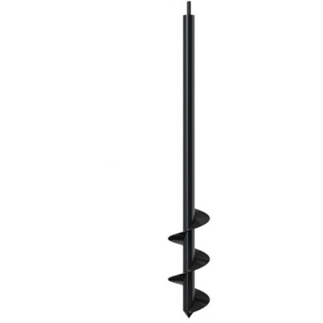 Tariere Perceuse en Acier 8x60cm Foret Spirale de Jardinage Outillage de Jardin pour Creuser des Trous et Cultiver en Profondeur,