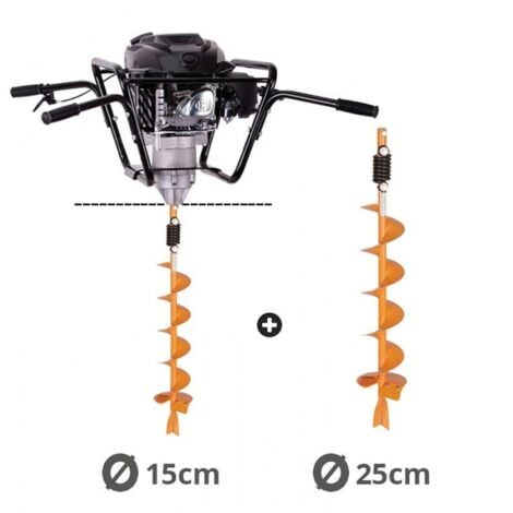 Tarière thermique 4 temps 150 cm3 mèches 15 et 25cm Villager VPH 170