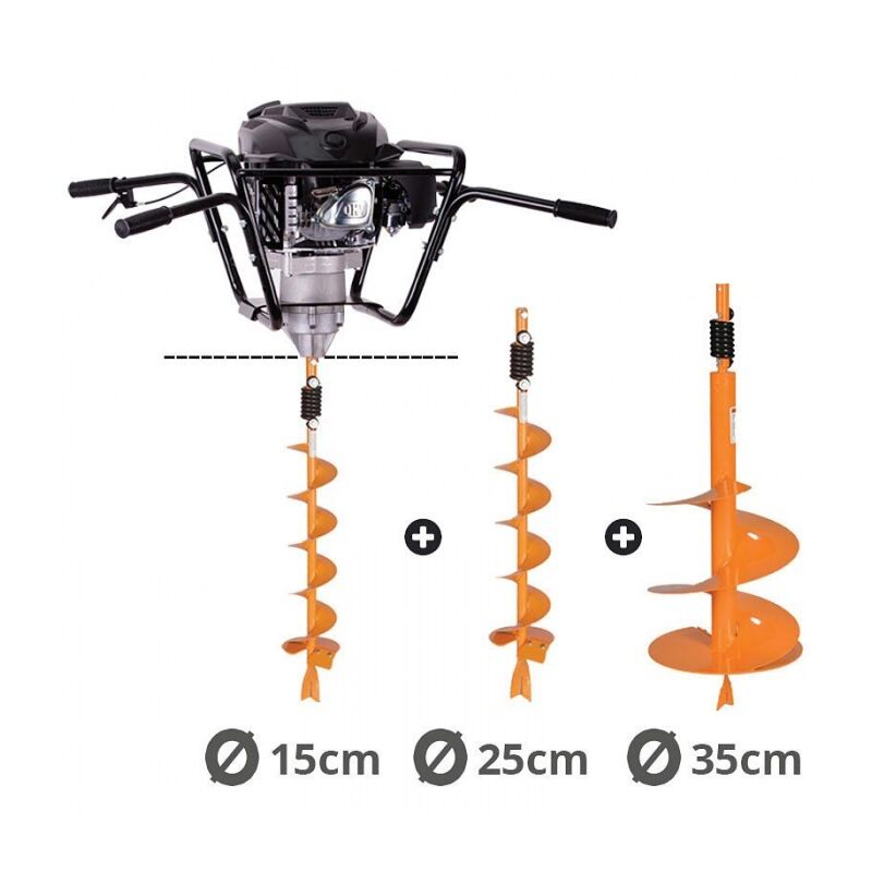 Villager - Tarière thermique 4 temps 150 cm3 vrilles 15-25-35cm vph 170