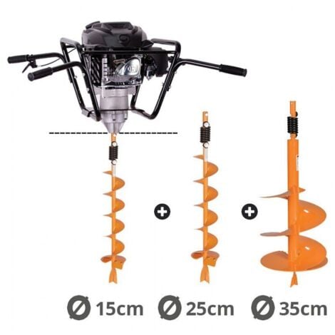 Tarière thermique 4 temps 150 cm3 vrilles 15-25-35cm Villager VPH 170