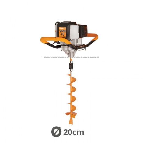 Tarière thermique 43cc 2 temps avce vrille 200mm Villager VPH 43